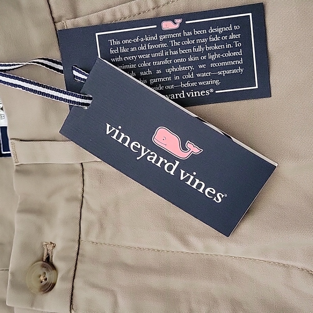 NWT Vineyard Vines 9" Stretch Breaker Short in Khaki Size 28 - Picture 11 of 12